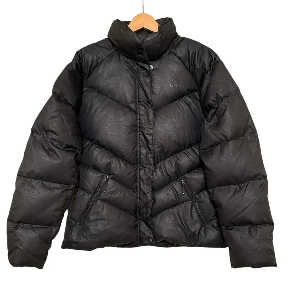 NIKE Sportswear All Black Duck Down Puffer Jacket Kids Coat XL (16-18) Women's L